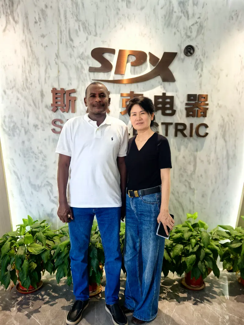 Un cliente extranjero inspecciona la producción de MCCB, contactores de CA y VFD en la fábrica de SPX ELECTRIC